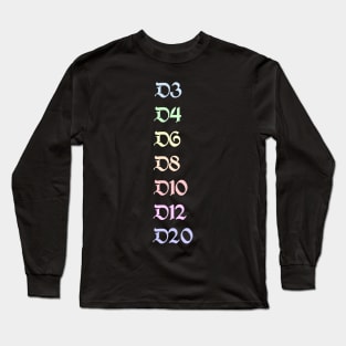 Pastel Hit Dice Long Sleeve T-Shirt